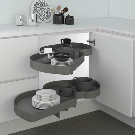 Piilokulmamekanismi COMBIS-2 500mm Vasen Antrasiitti 2-Hyllyä | Altafin Shop