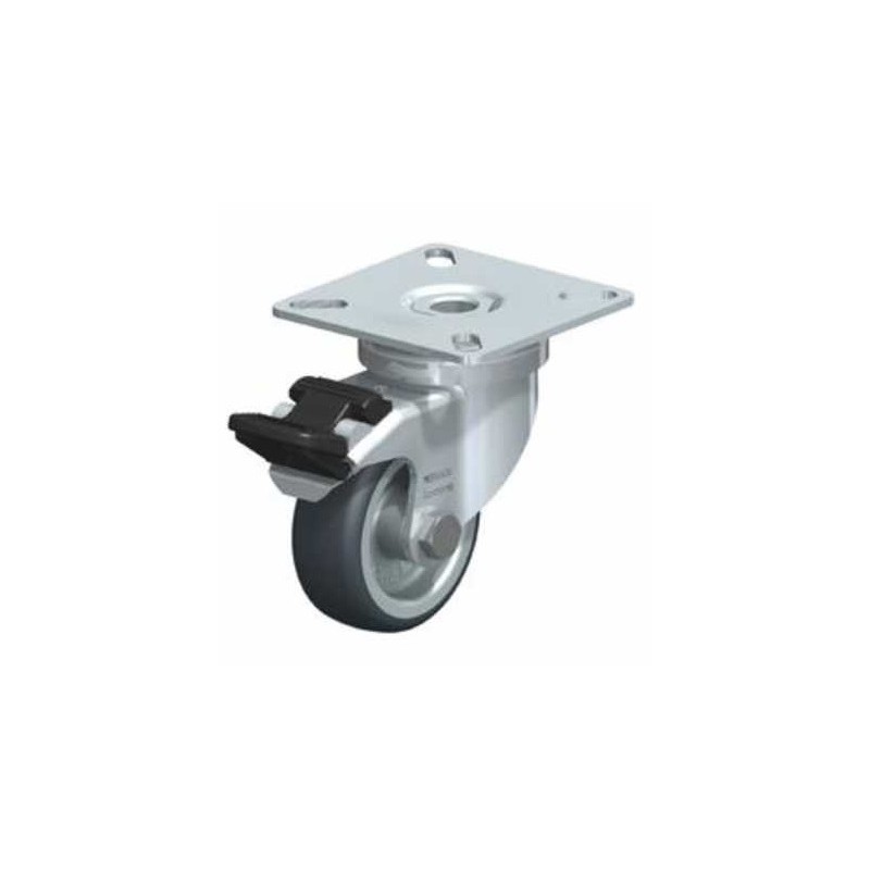 Kalustepyörä 50mm jarrulla kääntyvä laippakiinnitys | Altafin Shop