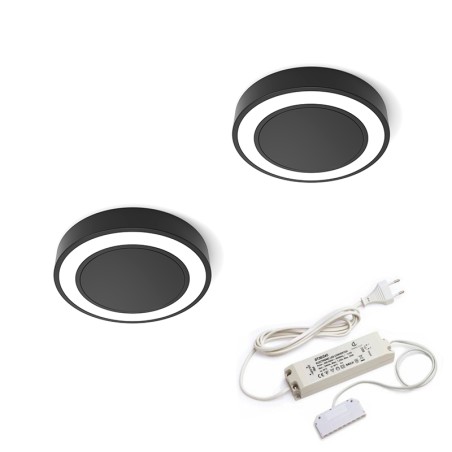 Led valosarja Holl 2-Os. musta 4000K 2x4,5W - Altafin Shop