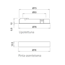Led valosarja Holl 2-Os. musta 4000K 2x4,5W - Altafin Shop