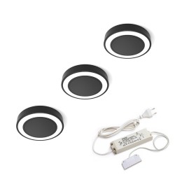 Led valosarja Holl 3-Os. musta 4000K 3x4,5W | Altafin Shop