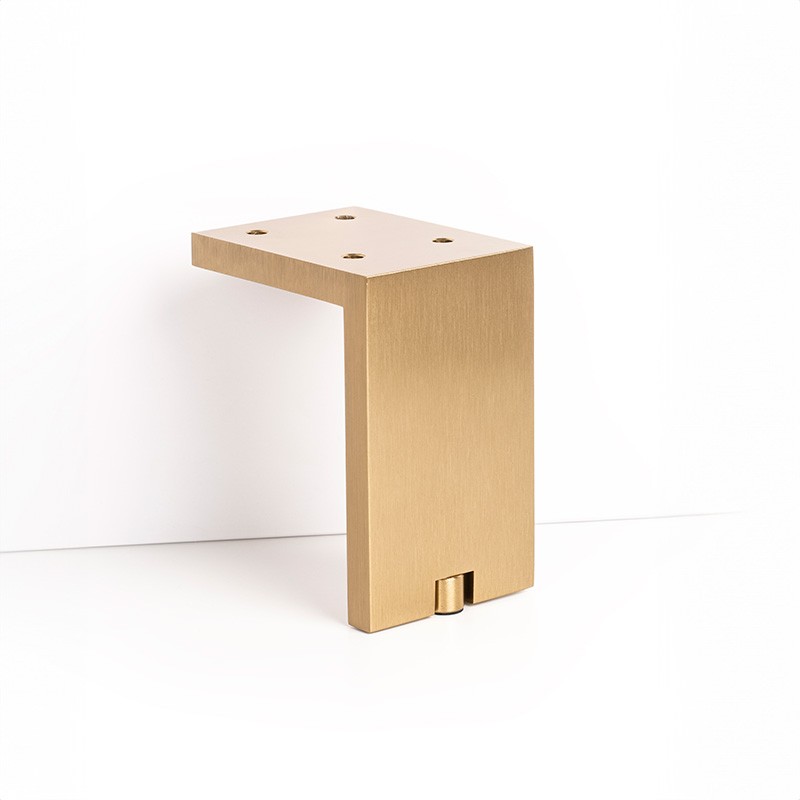 Kalustejalka Fonda 100mm harjattu tumma messinki