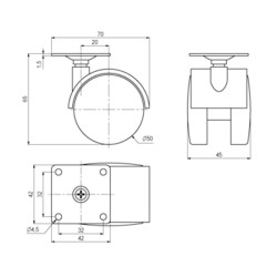 Kalustepyörä FW50 | Altafin Shop
