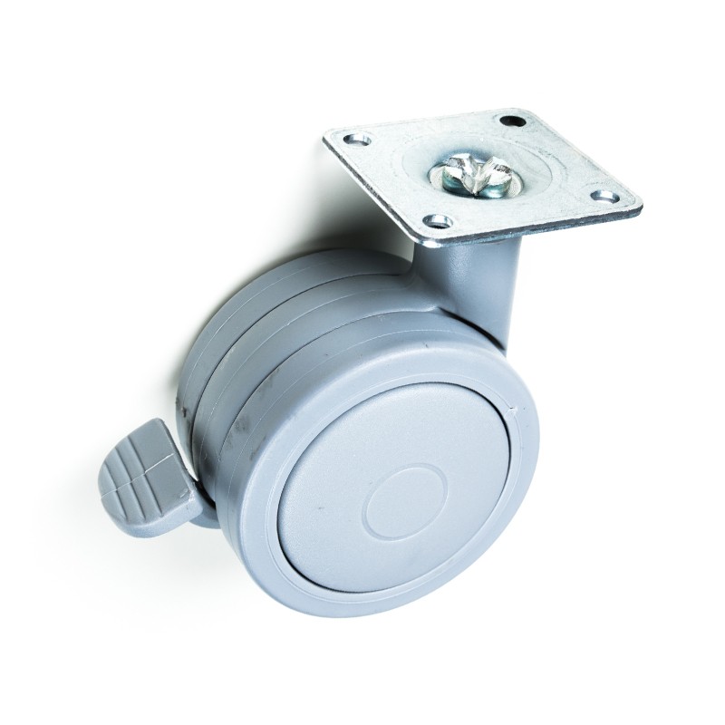 Huonekalupyörä jarru Soft 60mm harmaa/sinkitty