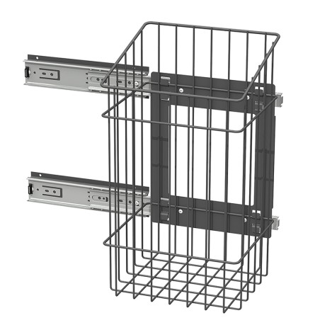 Pyykkikori kiskoilla LM683 – tyylikäs ja tilava antrasiitti