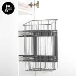 Pyykkikori kiskoilla LM683 – tyylikäs ja tilava antrasiitti