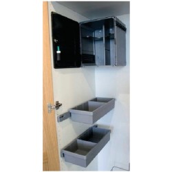 Kemikaalikaappi siivouskomeroon 260×305×356 mm – lukittava ovi