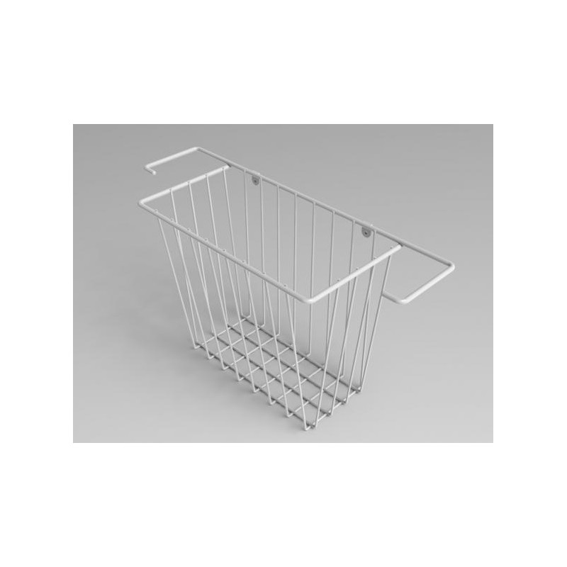 Valkoinen Lankakori Siivouskomeroon – Käytännöllinen Ruuvikiinnitys | Mitat 440x160x260 mm