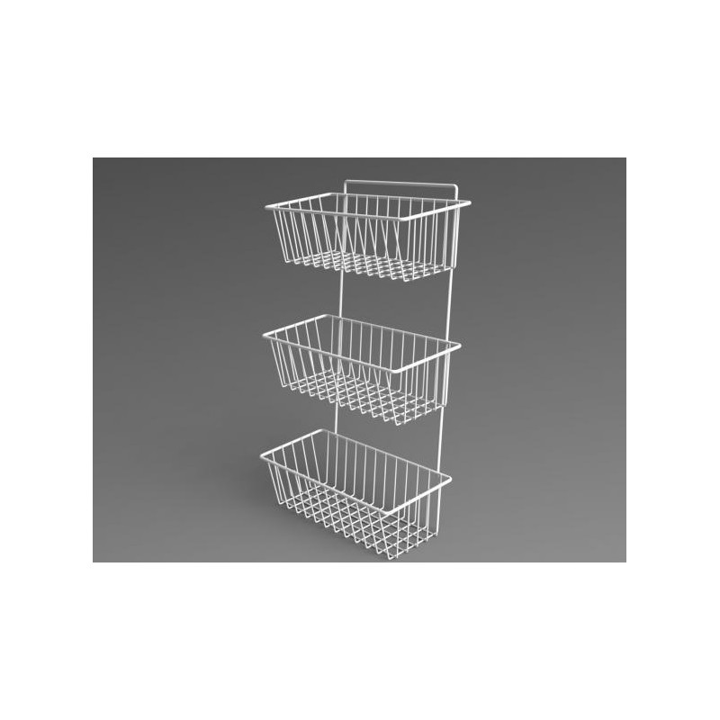 Sarjakori 3 Koria – Valkoinen, Tukeva ja Kotimainen Säilytyskori | Mitat 530x310x140 mm