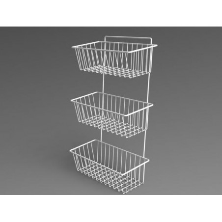 Sarjakori 3 Koria – Valkoinen, Tukeva ja Kotimainen Säilytyskori | Mitat 530x310x140 mm