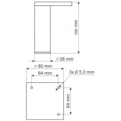 Alumiini kalustejalka 100mm - Altafin Shop