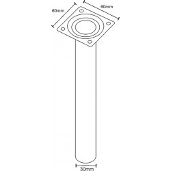 Pyöreä putkijalka kromi | Altafin Shop